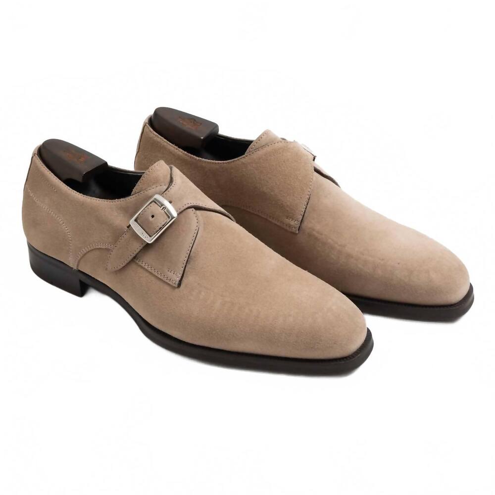 NEW SCARPE DI BIANCO men's parma monk strap shoe in antilope